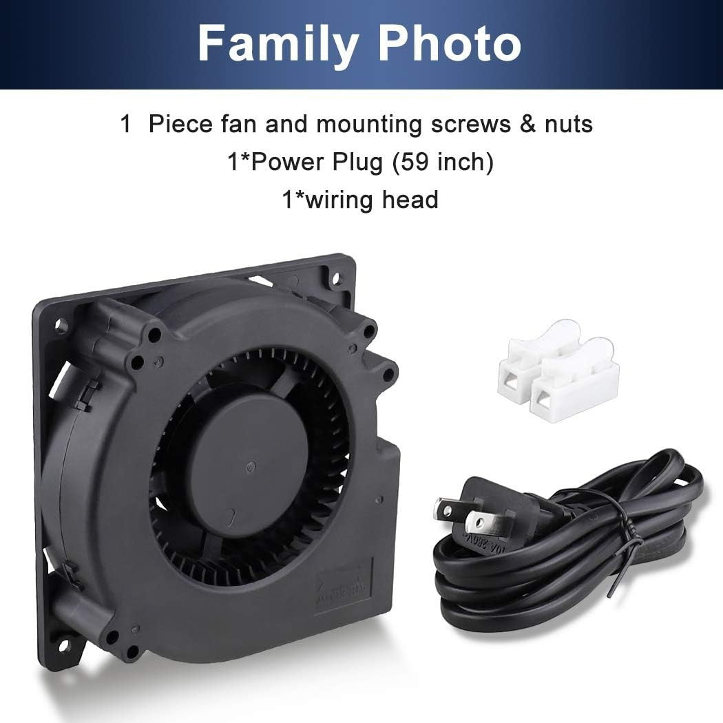 Wathai 120mm EC Blower – Dual Ball Bearing, High Airflow Fan – AC 110/115/120/22