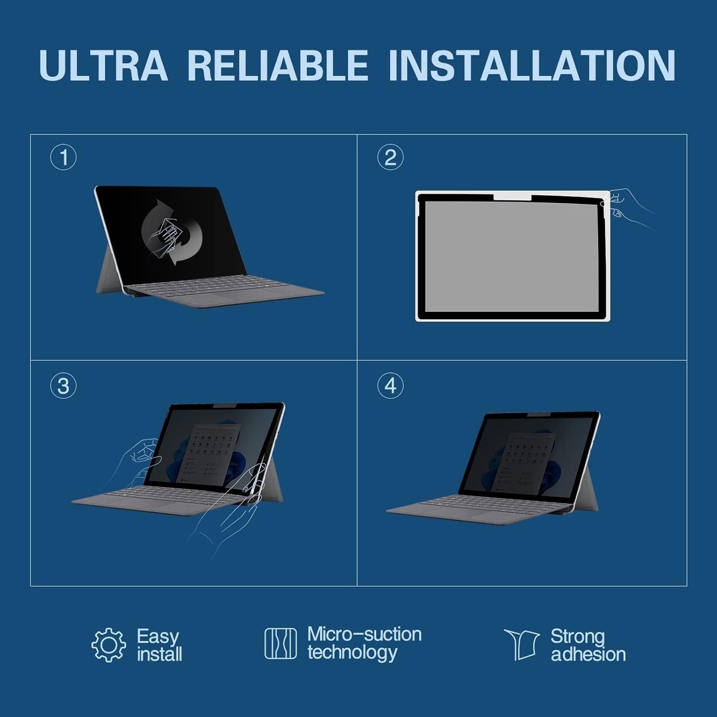 13.5" Privacy Screen for Surface Laptop 4/3/2/1– Anti-Blue Touch Ready Removable