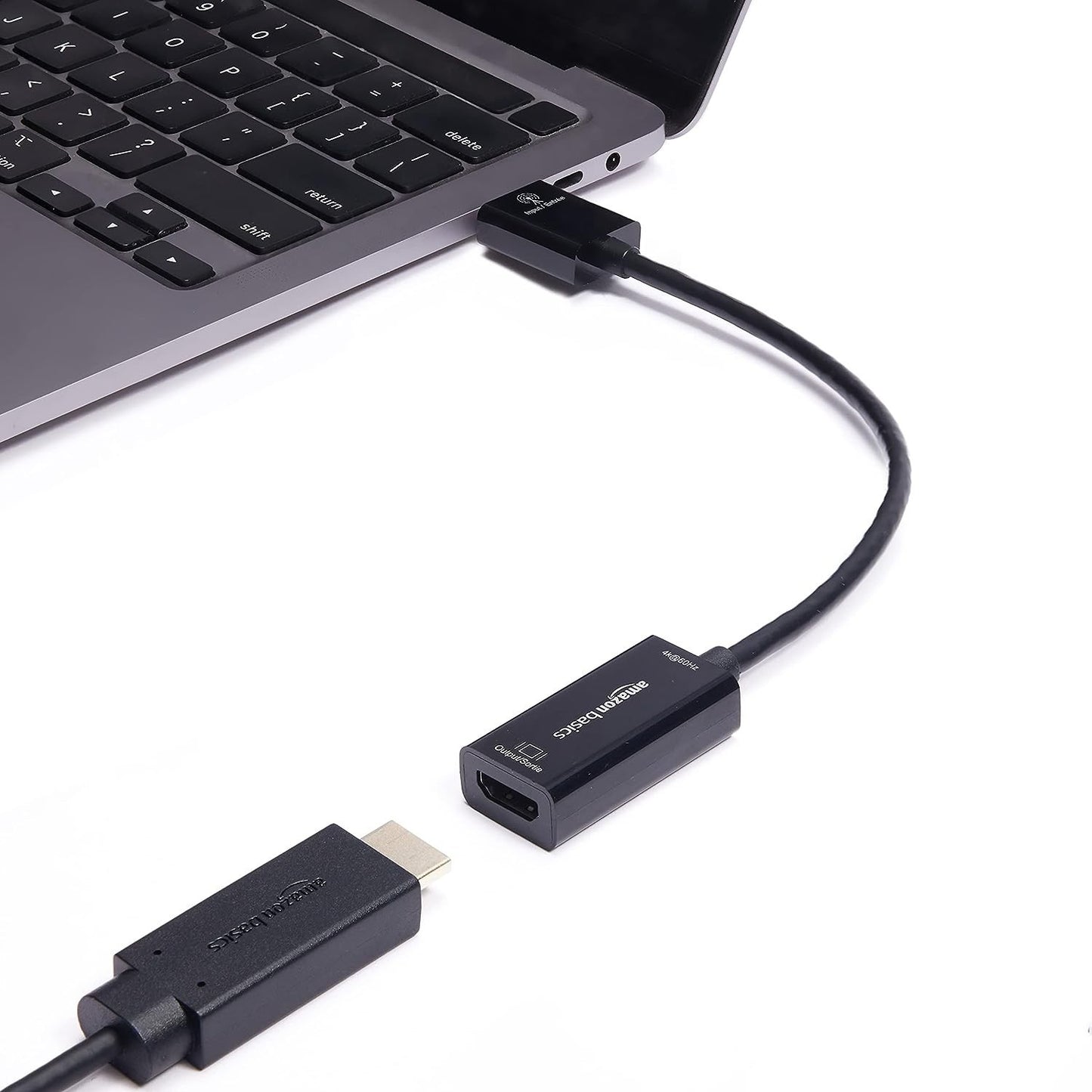 DisplayPort to HDMI Converter – Amazon Basics, 4K@60Hz, Not USB Compatible