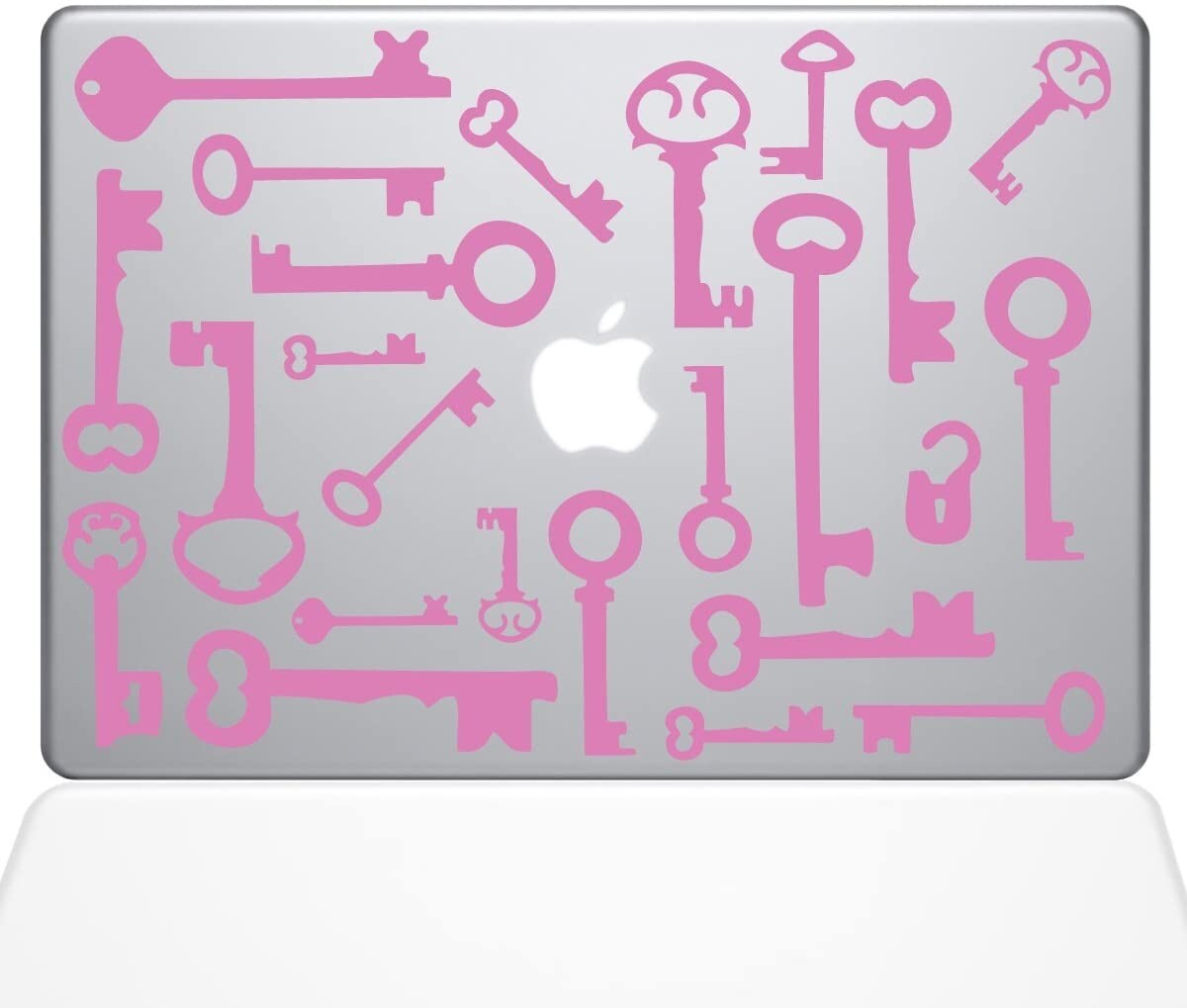 Decal Guru Skeleton Keys MacBook Decal Vinyl Sticker 11 MacBook Air Pink