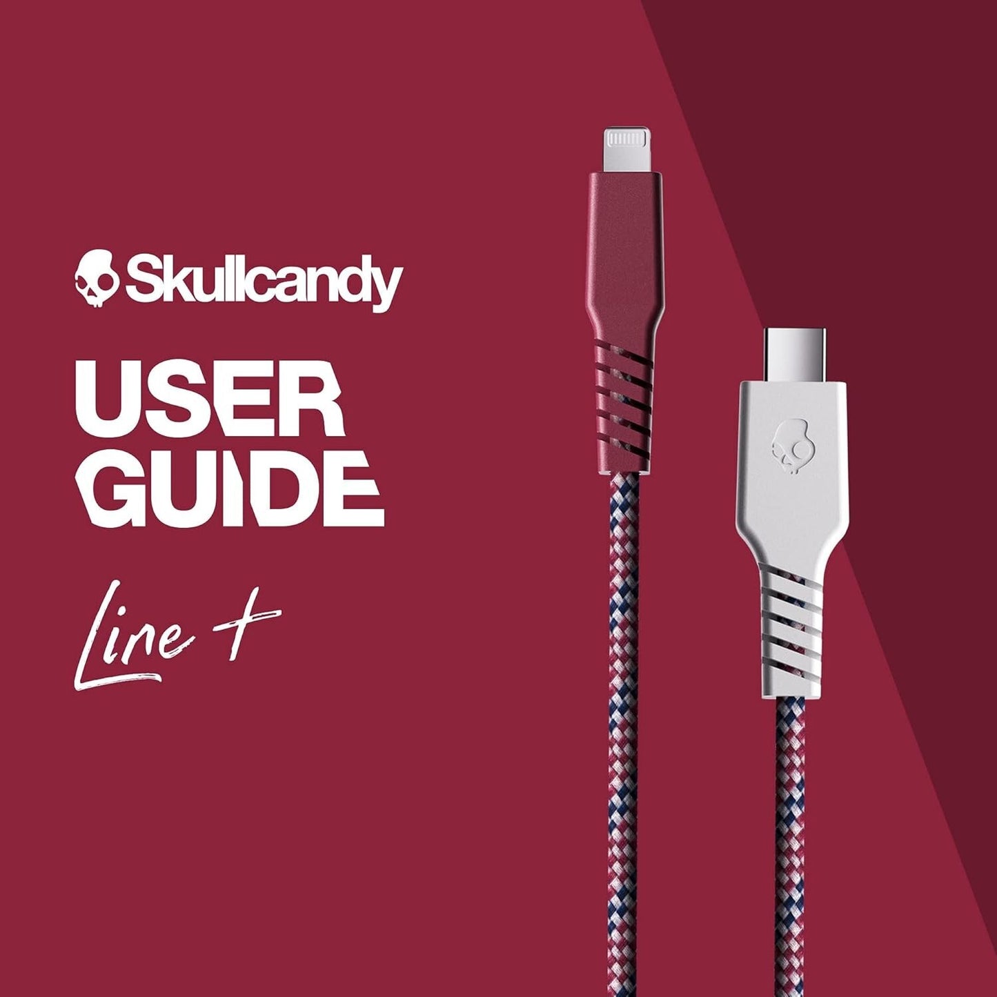 Skullcandy 6-Foot Line Plus Braided USB-C to Light-ning Cable (Vice/Crimson)