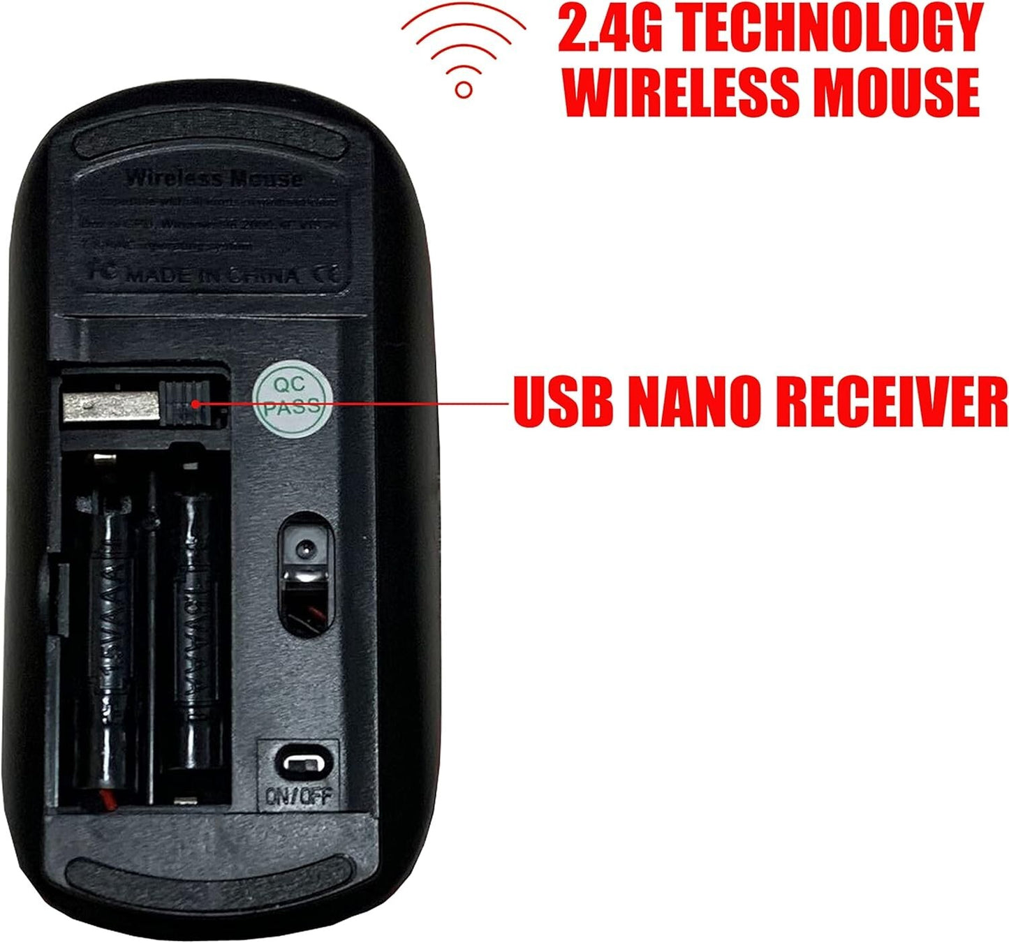 CJCBROES 24G Wireless Mouse Cute Pattern Design All Laptops Deskto