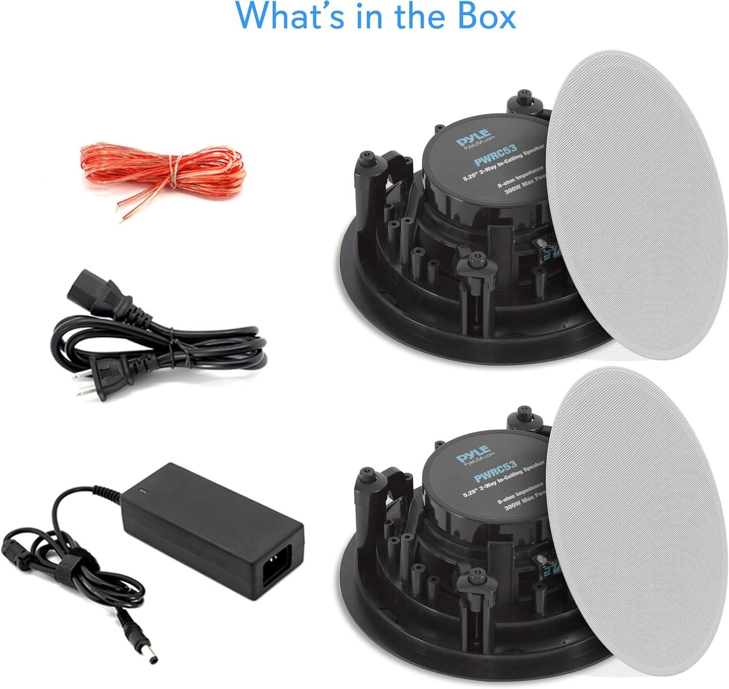 Pyle 65 Ceiling Wall Dual Speakers 2-Way Full Range Stereo Sound Pair Univ