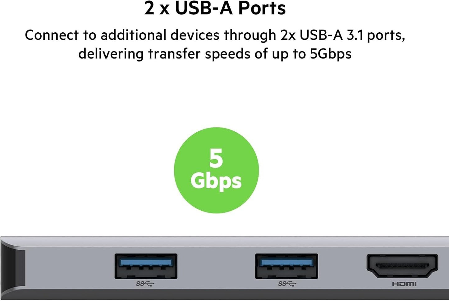 USB-C HDMI Belkin Hub 5in1 MultiPort Docking Station MacBook Windows 4K