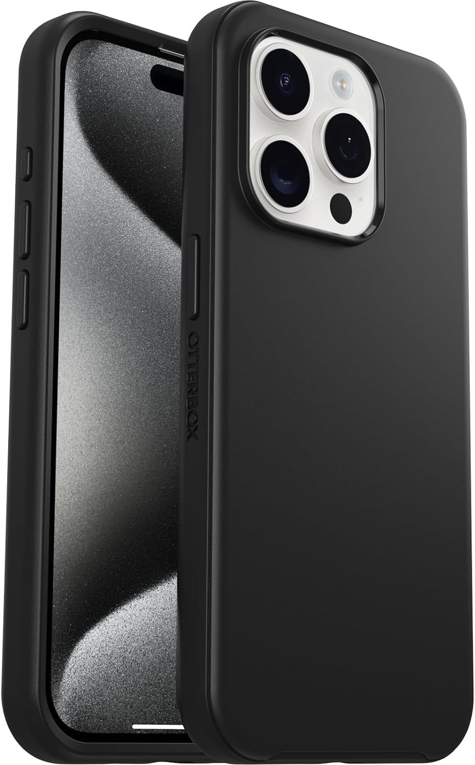 iPhone 15 Pro Symmetry Case – Black, Slim, Wireless Charging, Raised Edges