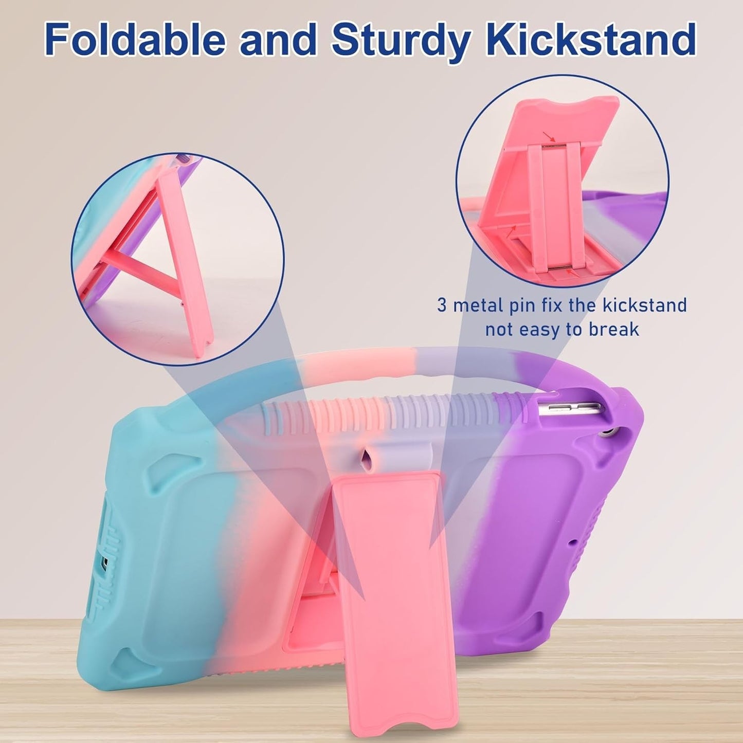 JOGUIIA iPad 9.7" Kids Case – Fits 6th/5th Gen, Air 1/2, Shockproof w/ Handle