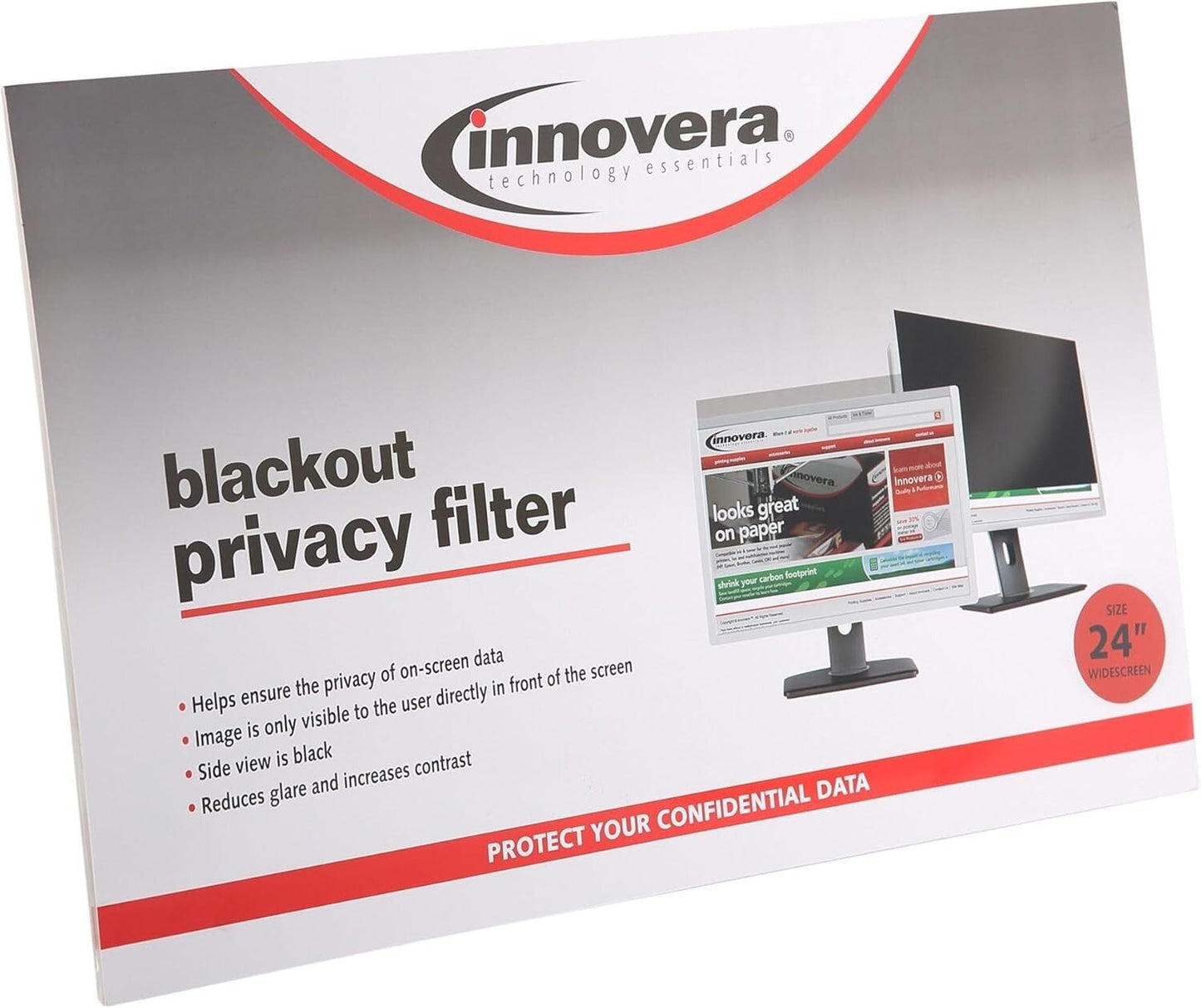 IVRBLF24W BLACK Innovera Blackout Privacy Monitor Filter 24 Widescreen