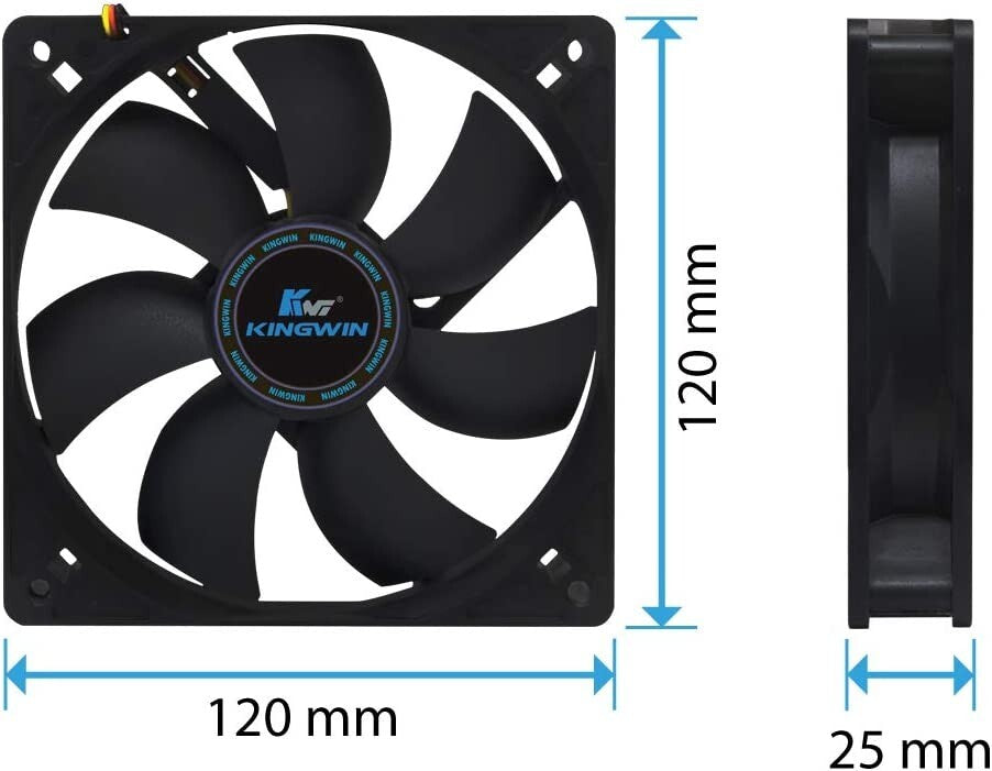 CPU Kingwin 120mm Silent Fan Computer Cases Mining Rig Coolers