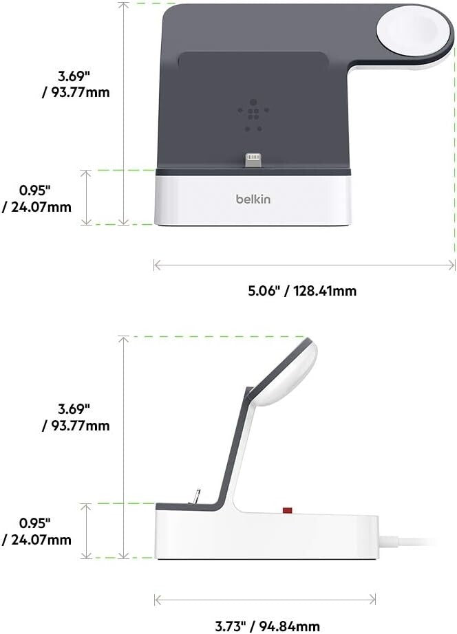 Belkin Powerhouse Charge Dock WHITE for Apple iWatch iPhone F8J200TTWHT