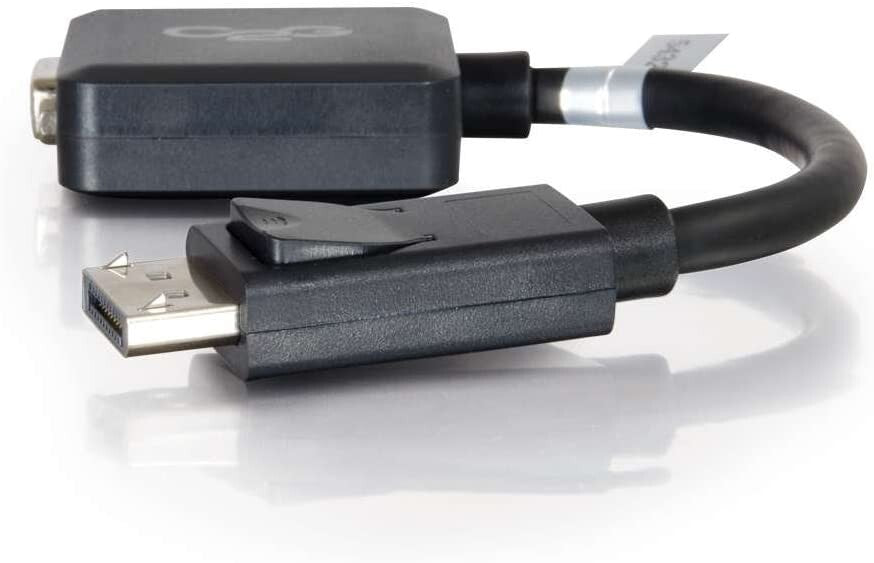 C2G VGA Mini Display Port Cable Display Port to Male to Female Black 8 in