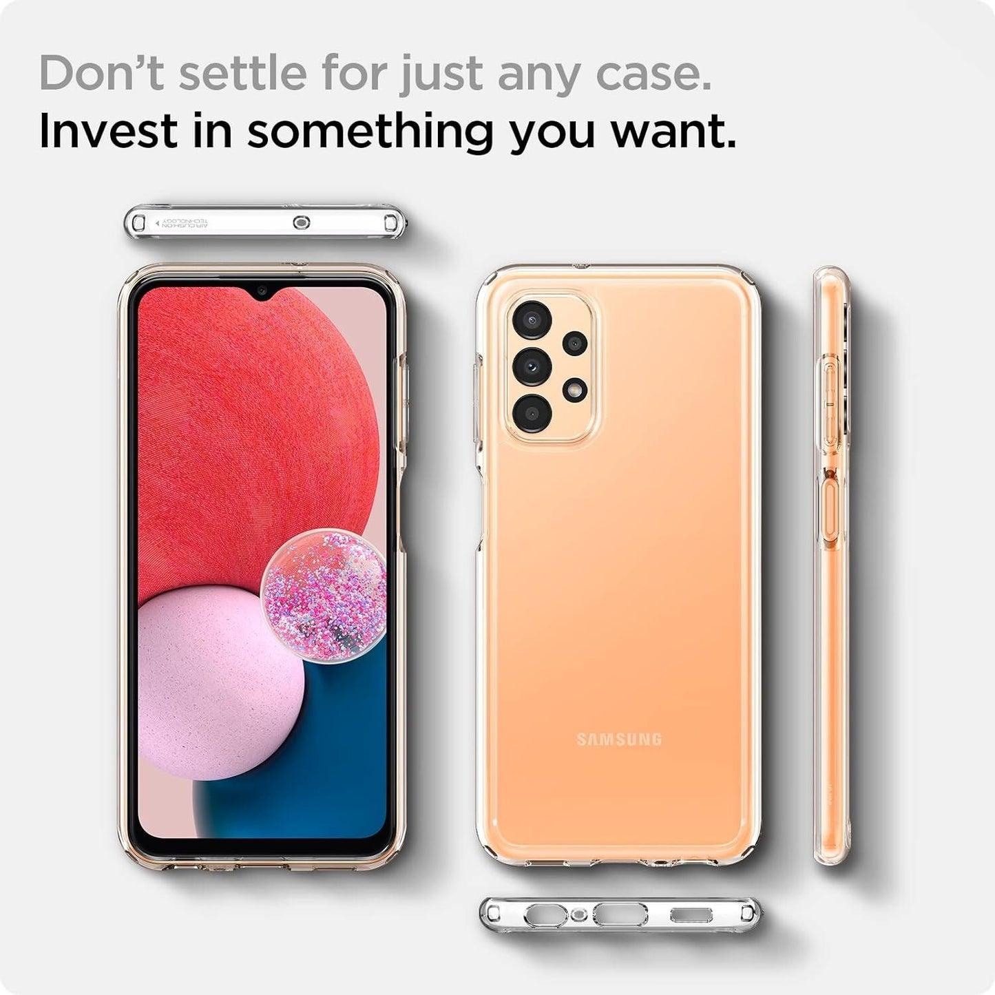 A13 2022 Spigen Ultra Hybrid Designed Galaxy Crystal Clear