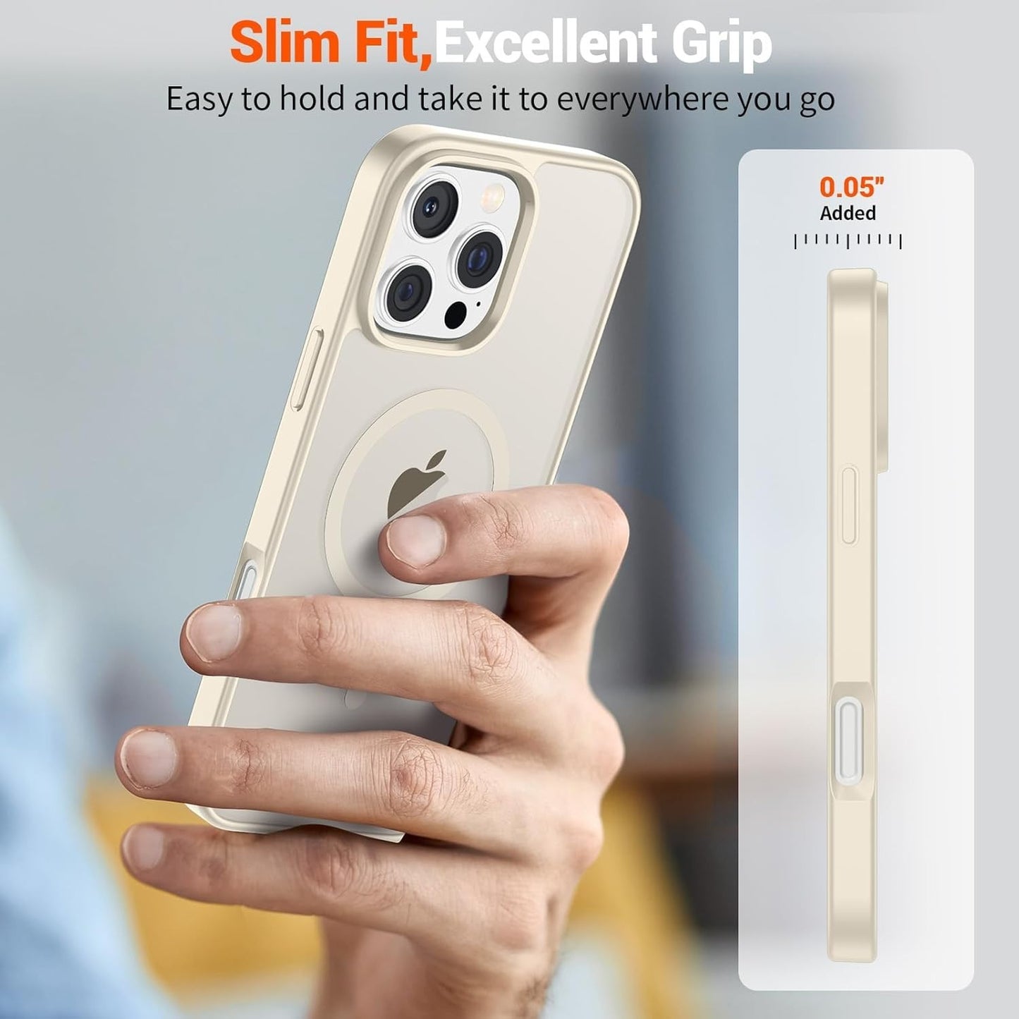 SUPFINE Magnetic iPhone 16 Pro Case Compatible with MagSafe | Military Grade Dro