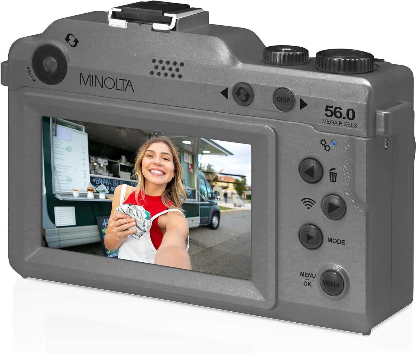 MND65 4K60FPS Minolta 56 MP Autofocus Digital Camera Ultra HD WiFi