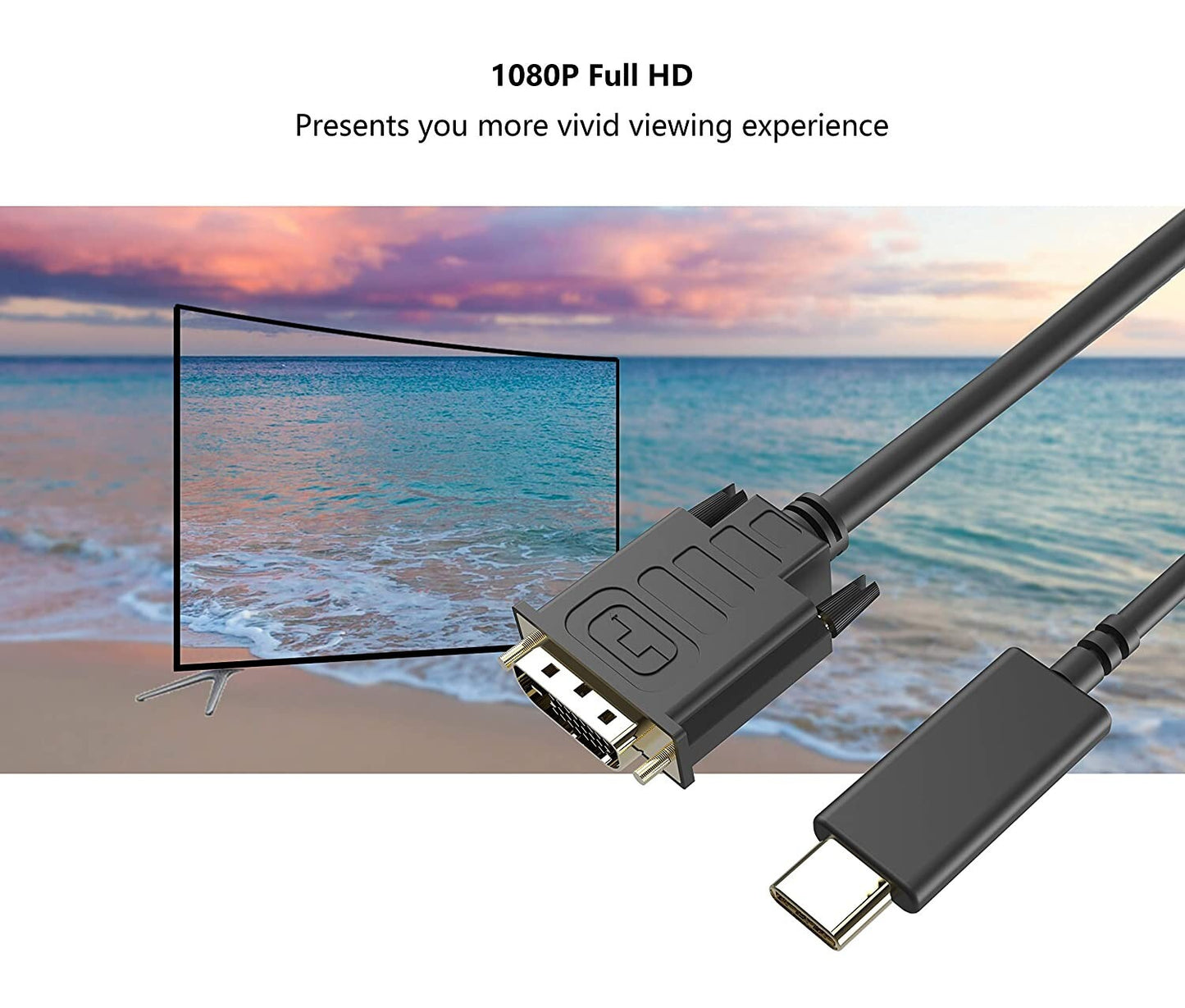 USB DVI Upgrow C to Cable 4K30Hz Thunderbolt to Cable Type-C to