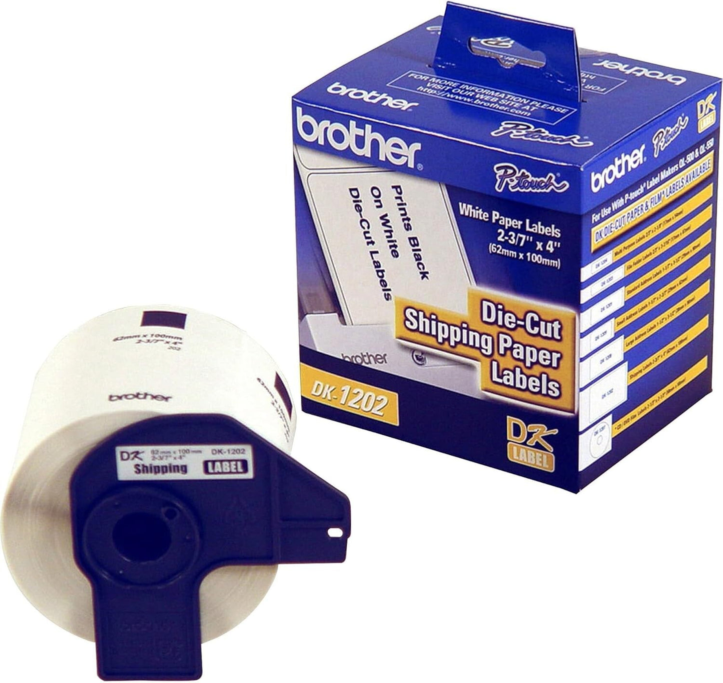 DK-1202 Brother Genuine DieCut Shipping Paper Labels Long Lasting