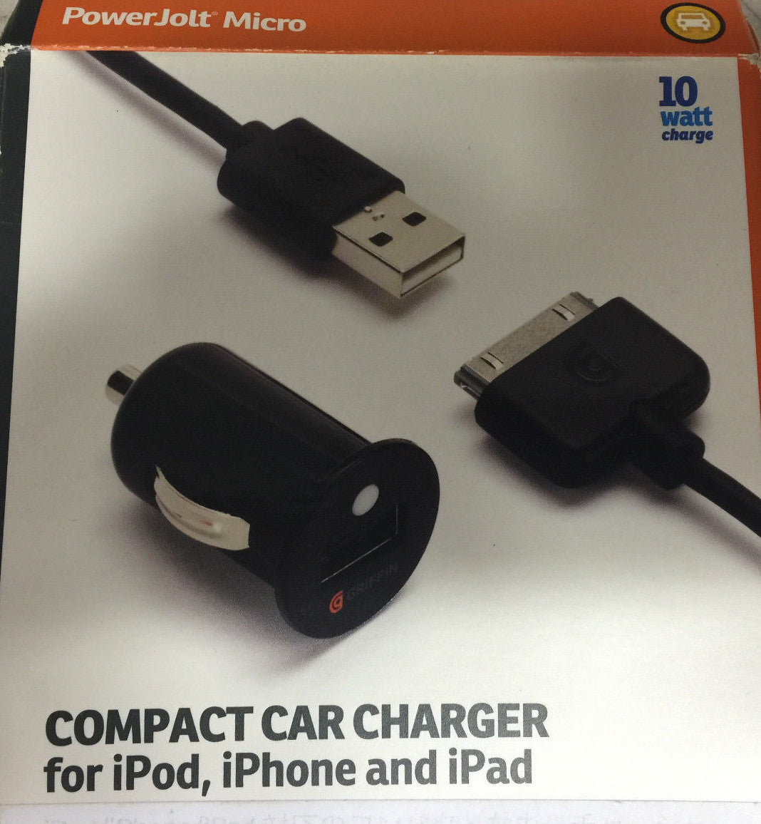Griffin USB 10W Compact Car Charger PowerJolt iPhone iPad