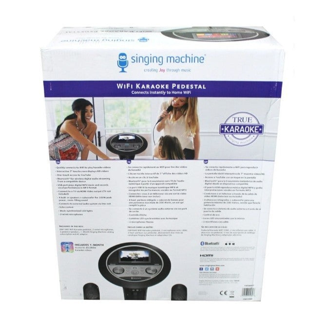 The singing machine ISM1080 Premium WiFi Bluetooth Karaoke Audio System w/ Mic