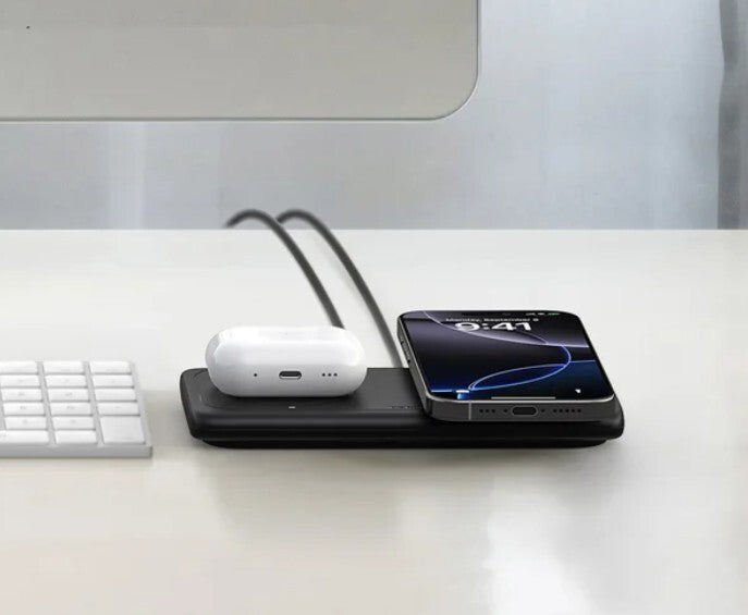 15W OEM Belkin 2in1 Magnetic Wireless Charging Pad Qi2