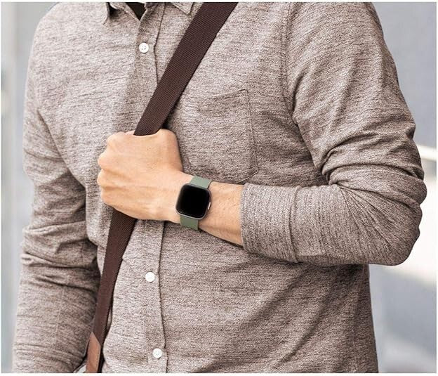 Fitbit Versa Family Accessory Band Official Fitbit Product ClassicLargeOlive