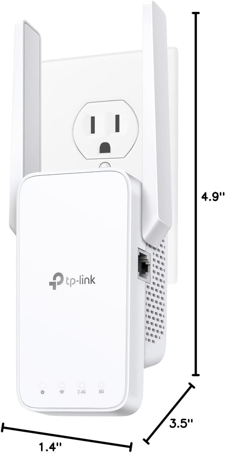 TP-Link AC1200 WiFi Extender RE315 – Dual Band, EasyMesh, 1600 Sq.ft, 32 Devices