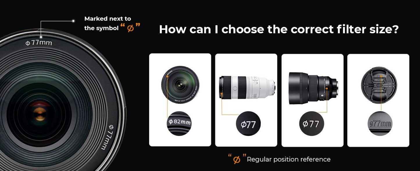 ND2 ND32 KF Concept 82mm Fader ND Filter Neutral Density Variable Filter to