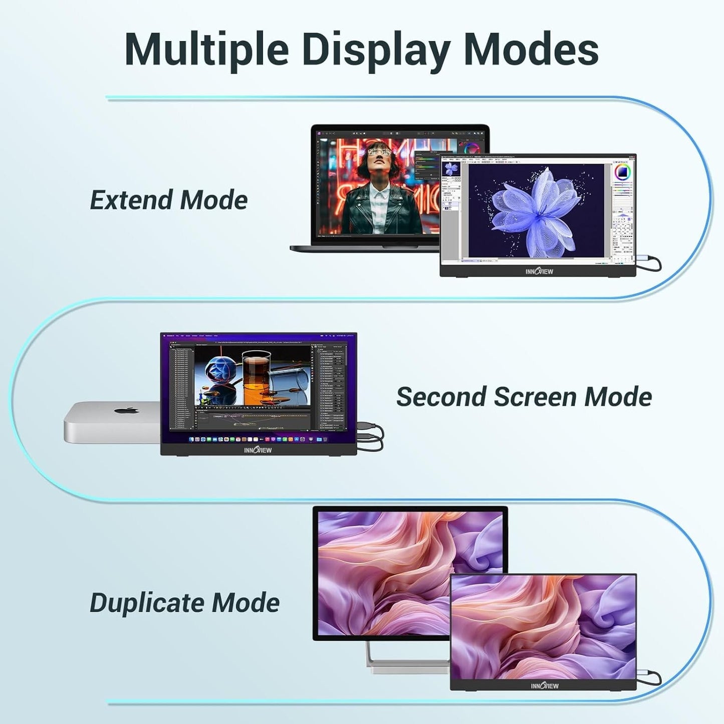 FHD 1080P Innoview Portable Monitor 156 Inch C Second External Monitor