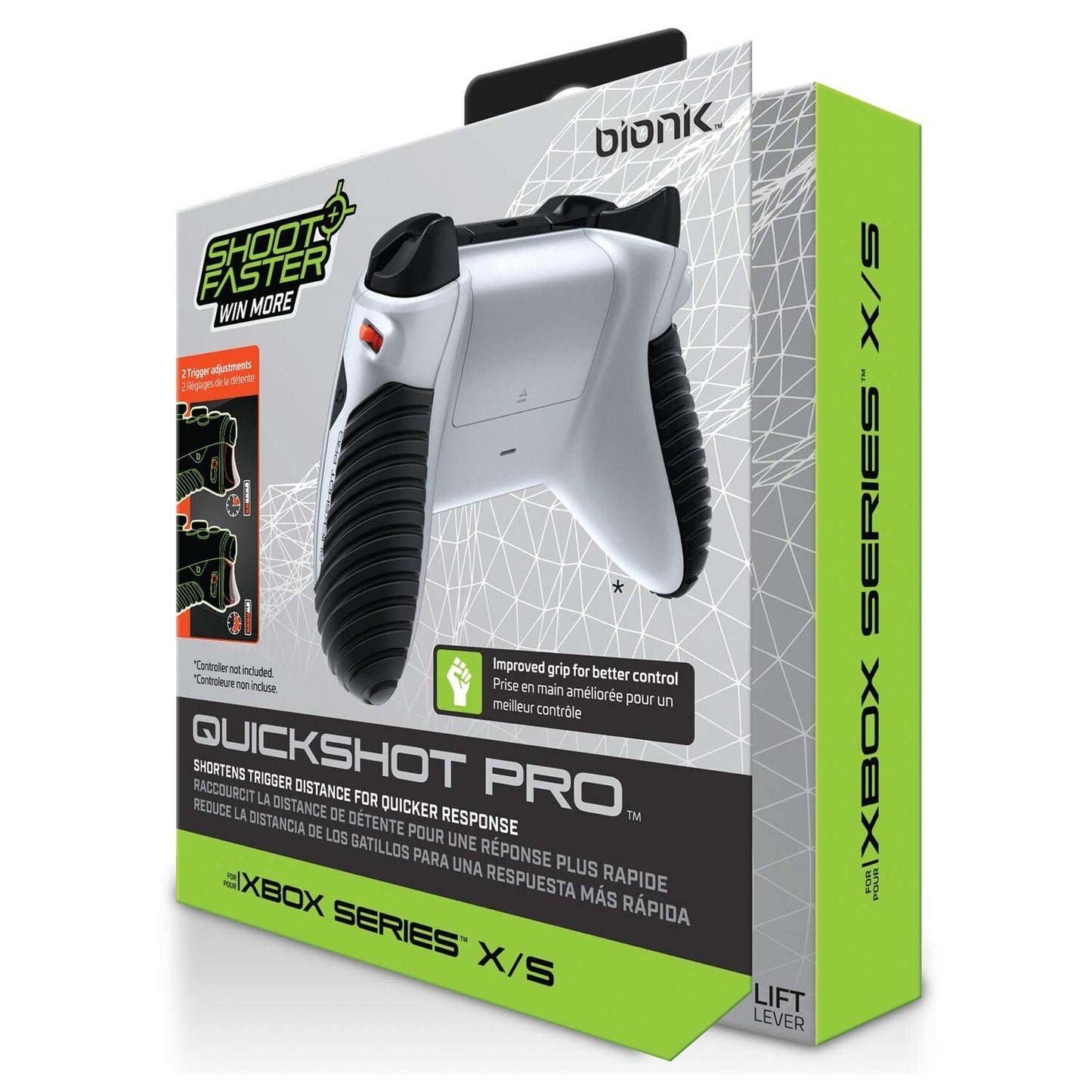 Bionik Quickshot Pro Xbox Series XS Custom Grip Dual Trigger locks