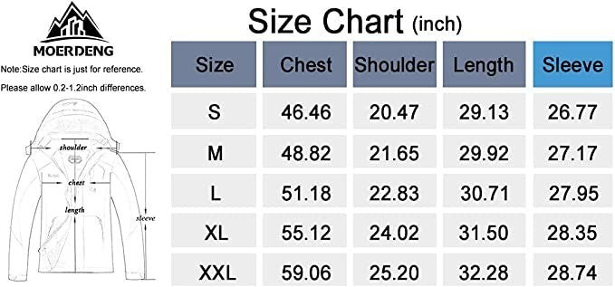 MOERDENG XXL Mens WaterproofSkiJacketWarmWinterSnowMountainWindbreaker