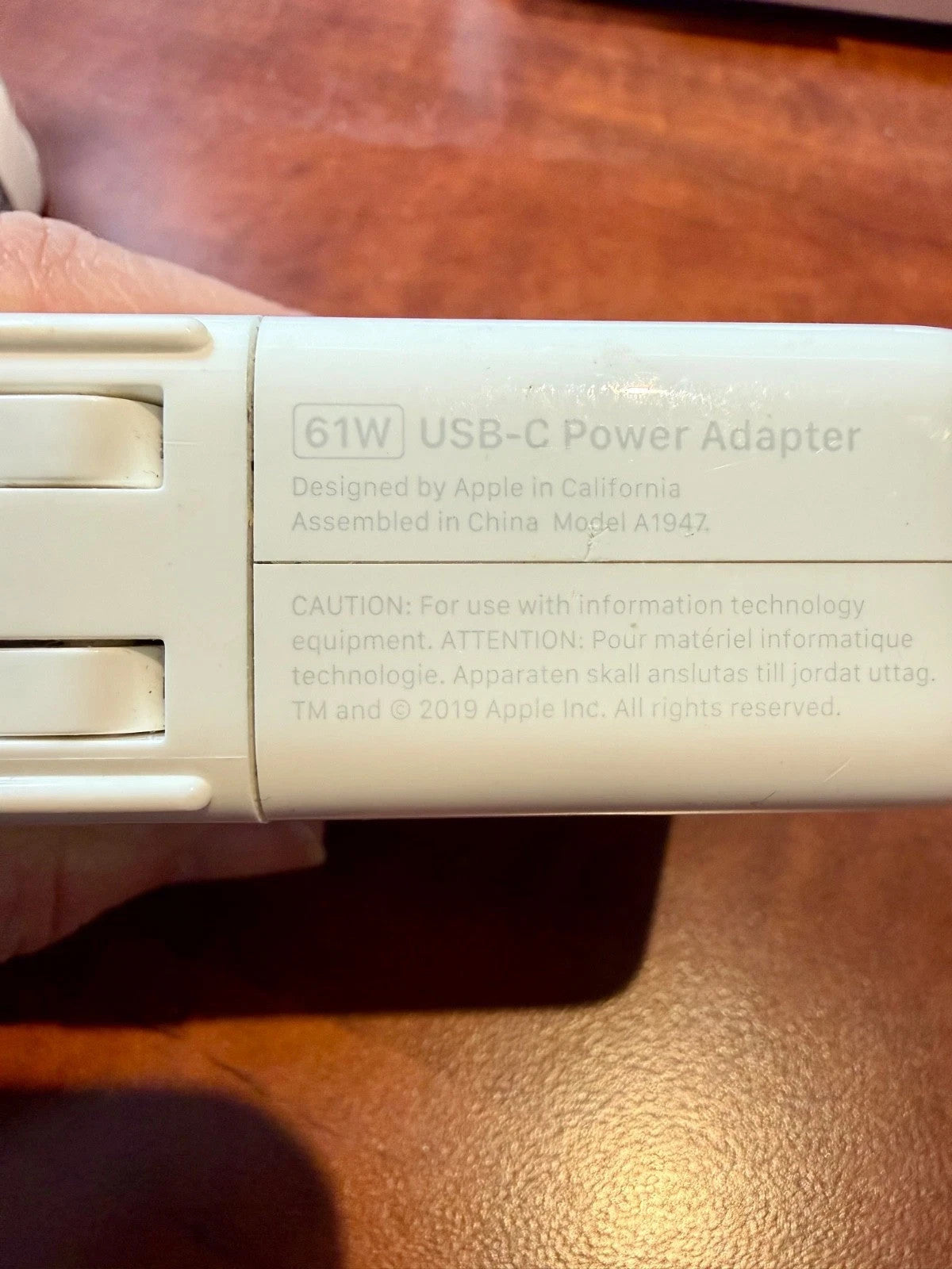 Genuine OEM 61W USB-C Type-C Adapter Charger For Apple MacBook PRO 13 inch A1718