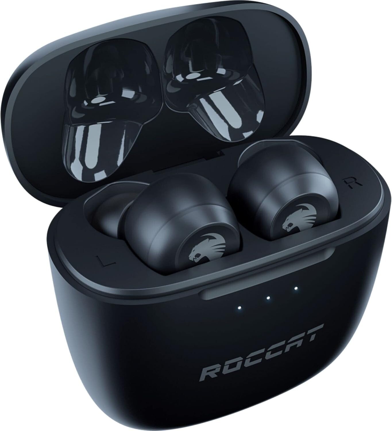 BLACK Roccat Syn Buds Air Earbuds Wireless w Dual Mic Mobile Gaming