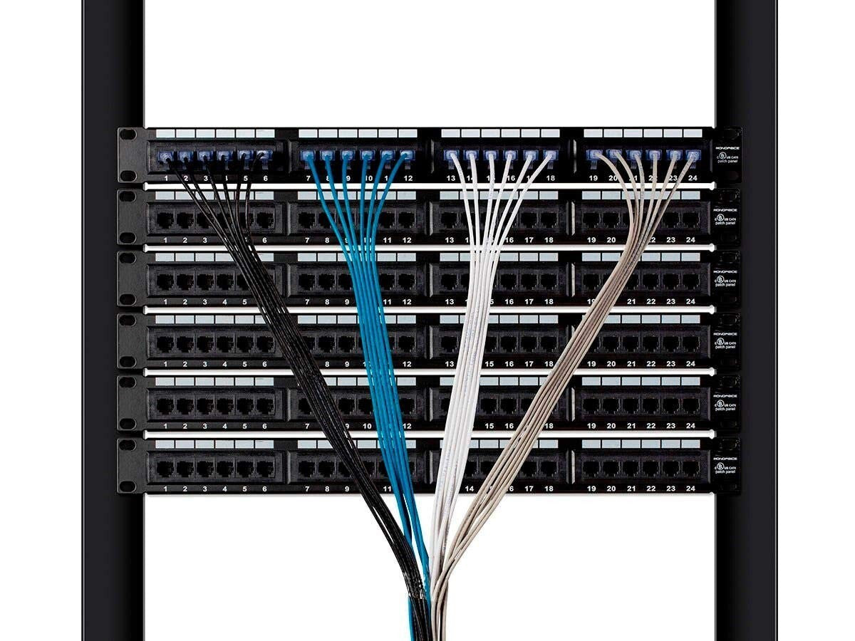 UTP Monoprice Cat6A 2ft Yellow Pk Patch Cable