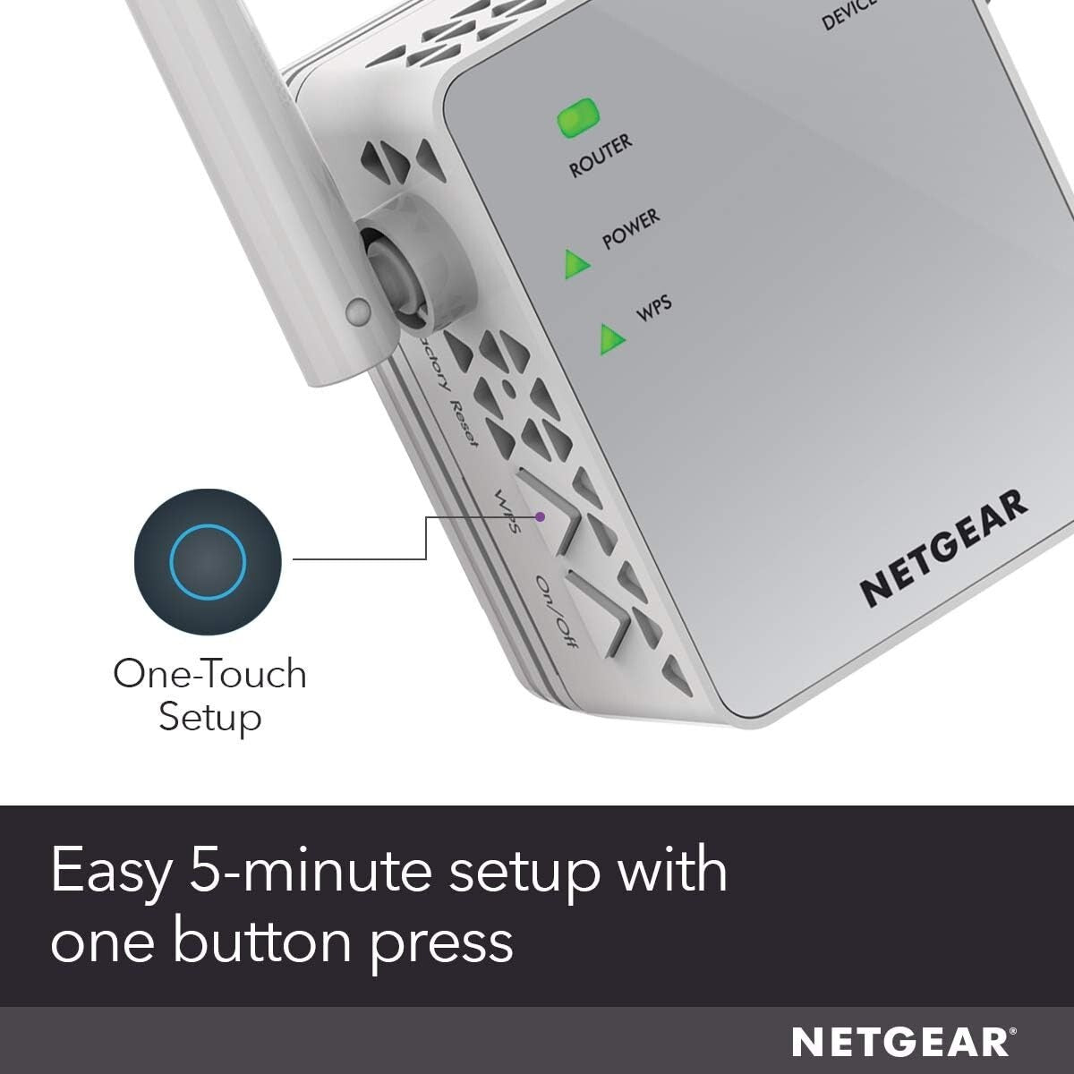 EX3700 1000 WiFi Range Extender Coverage up to Sq Ft 15 Devices