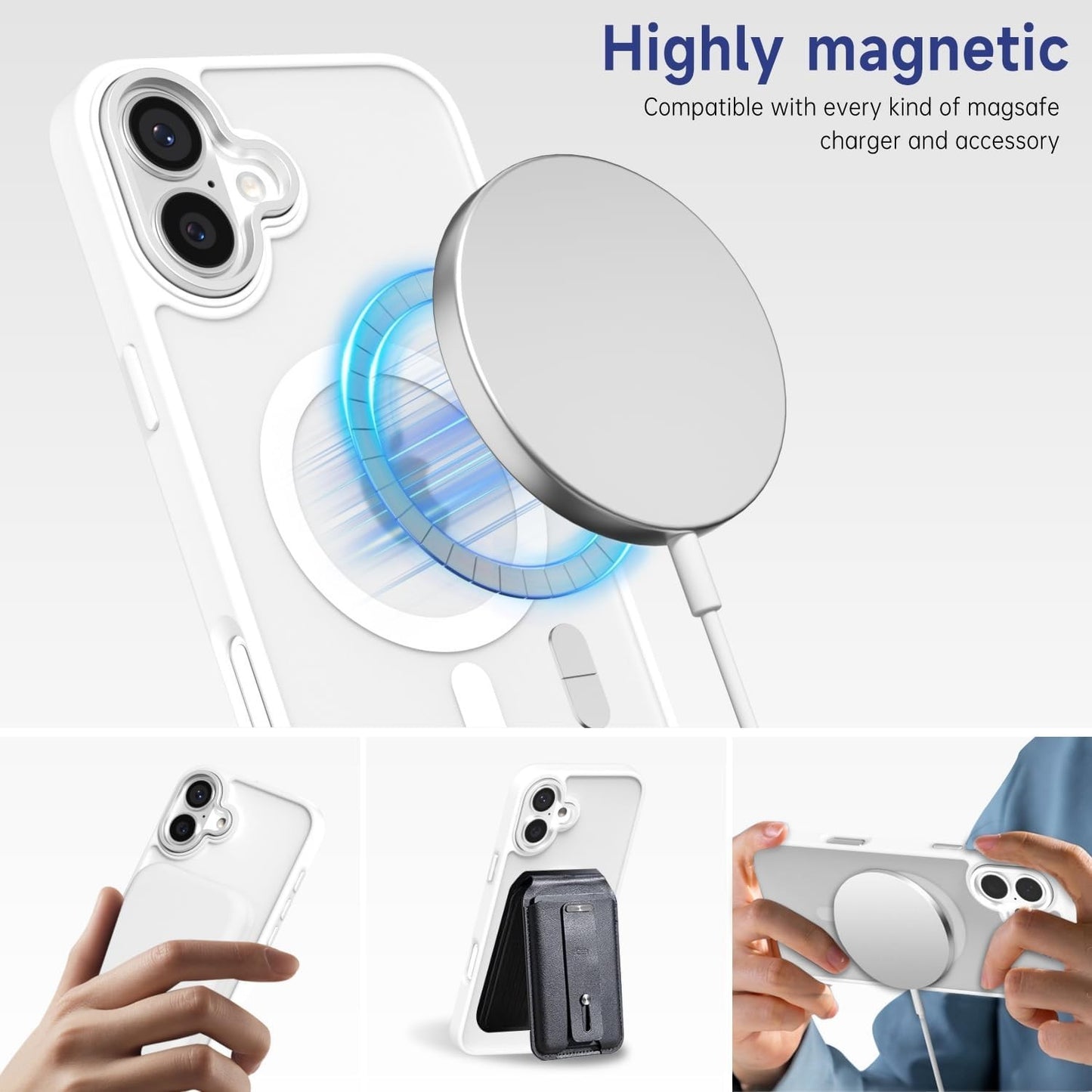 oakxco Magnetic Case for iPhone 16 Phone Case Compatible with Magsafe, Slim Thin