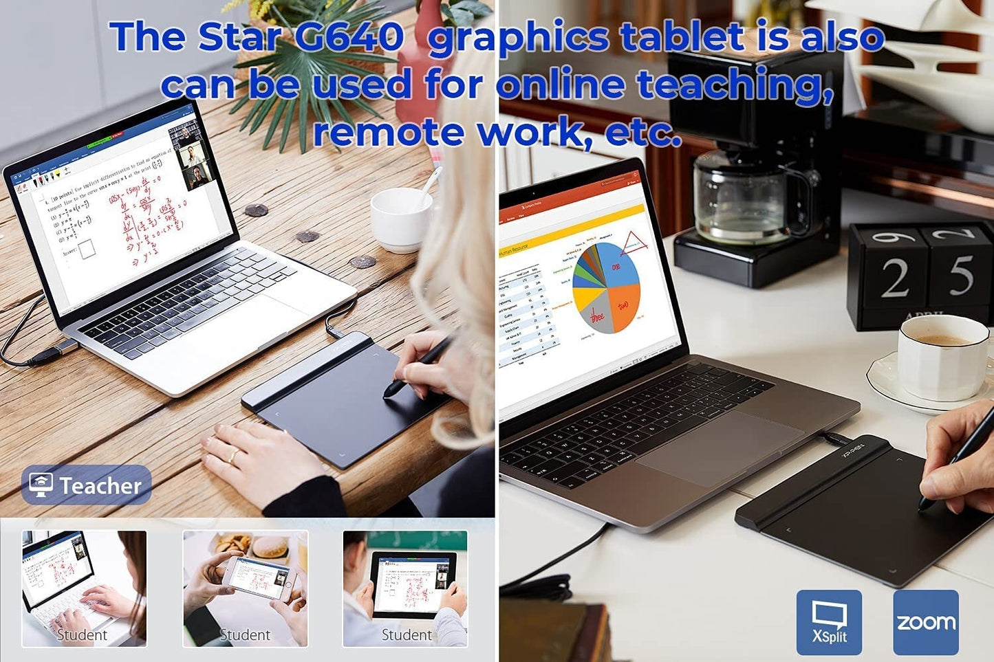 XP-PEN Drawing Tablet StarG640 Digital Graphics Tablet 6x4 In