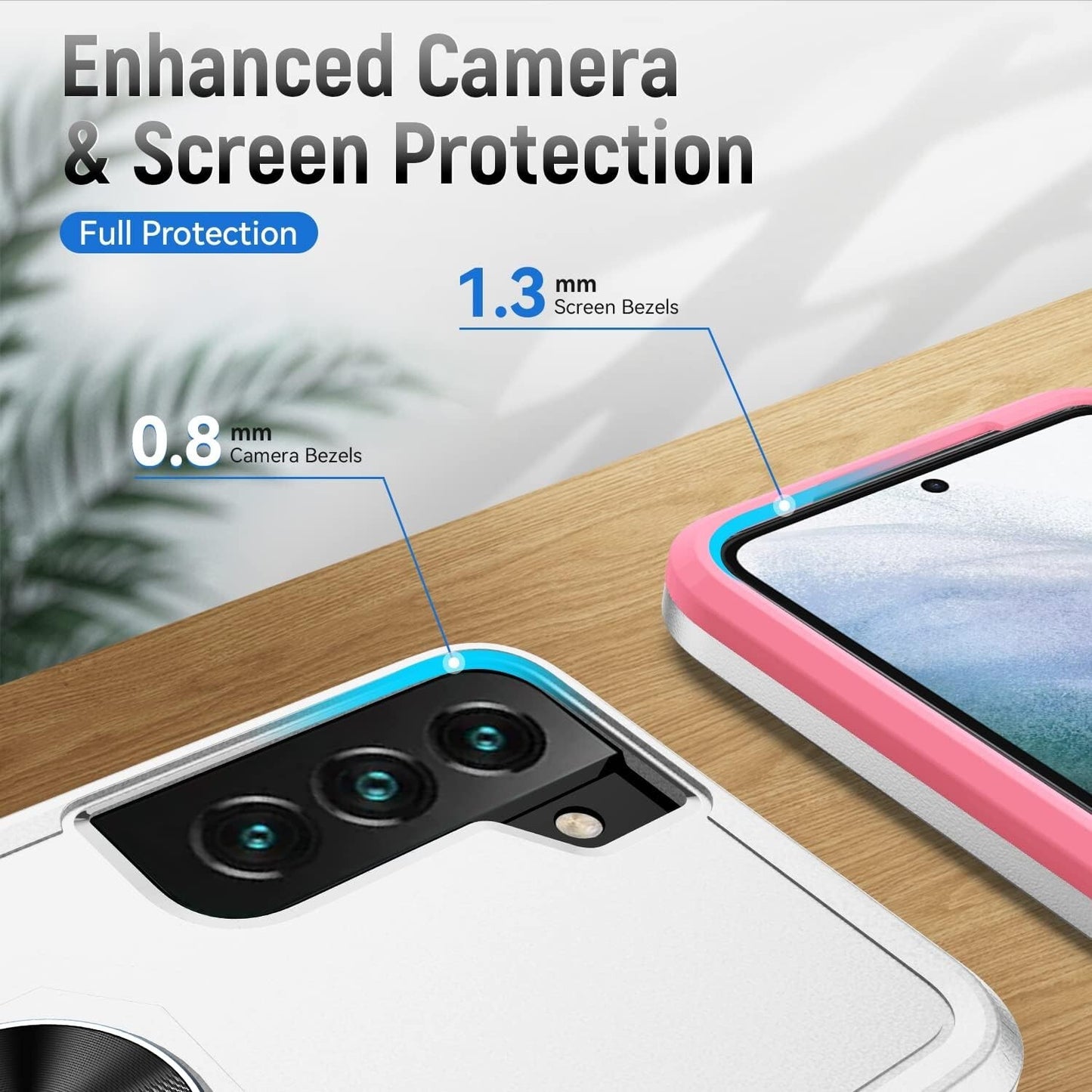 Samsung S22 Galaxy Stand 360Degrees Rotating Finger Ring Stand Plus 5G White