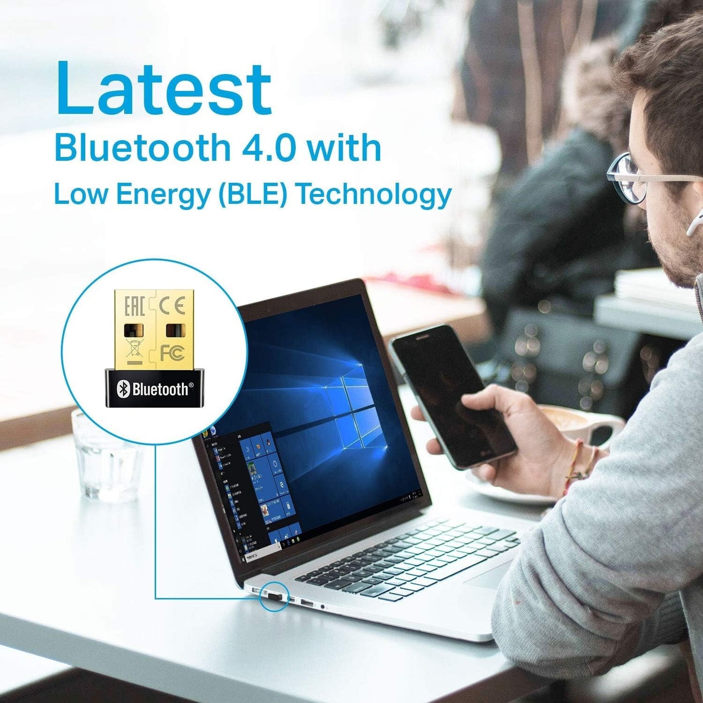 TP-Link USB Bluetooth Adapter PC Bluetooth 40 Dongle Receiver Plug Play