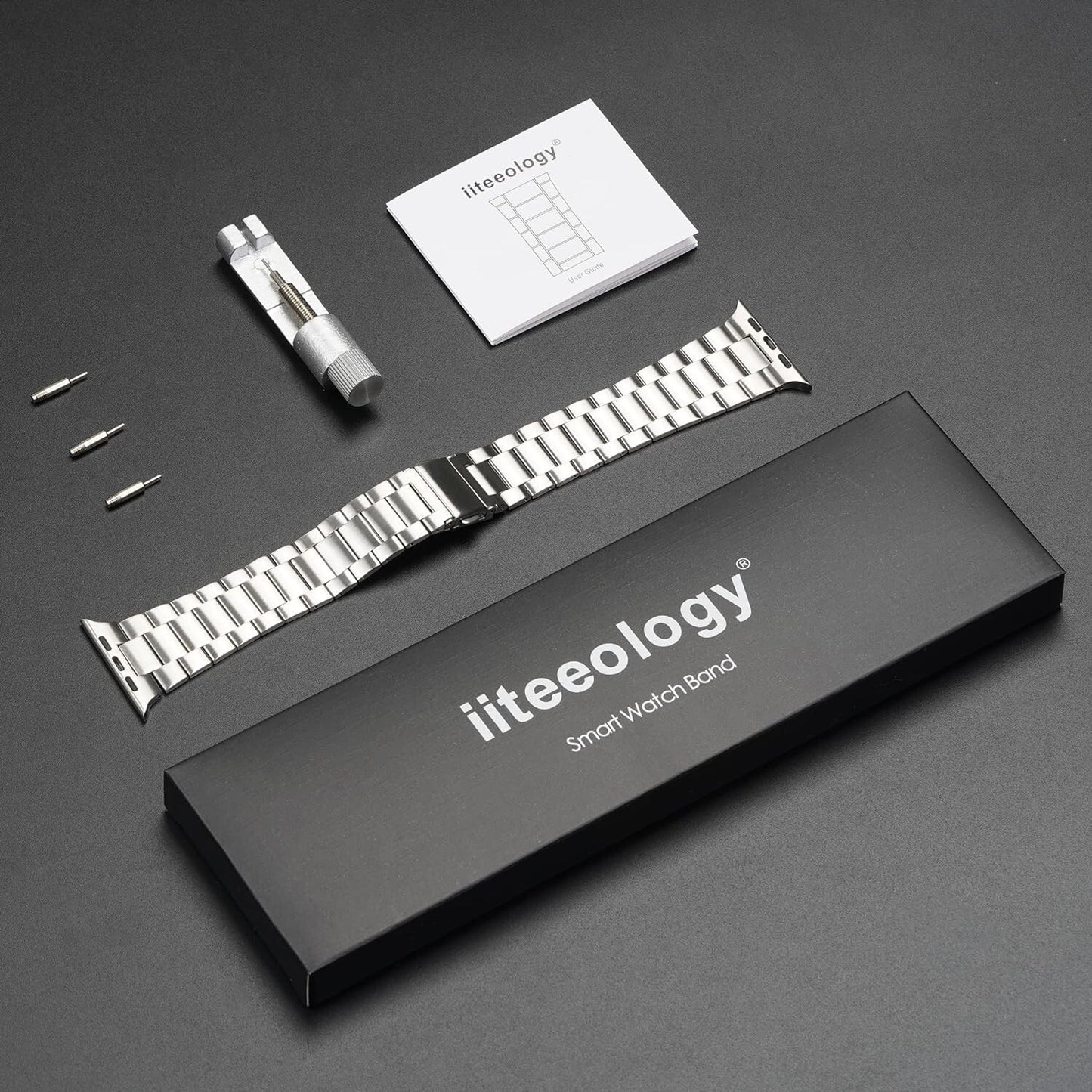 iiteeology Compatible w Apple Watch Band 49mm Ultra 45 44mm Upgraded Stainless