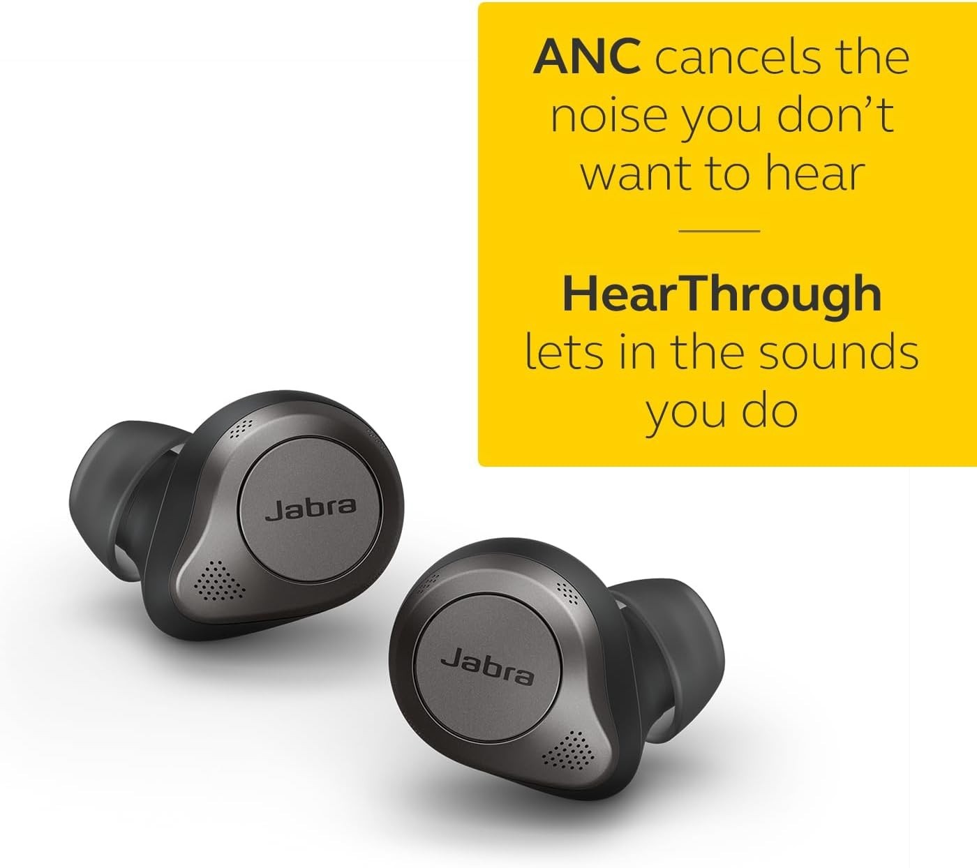 Jabra Elite 85t True Wireless Bluetooth Earbuds, Titanium Black – Advanced Noise