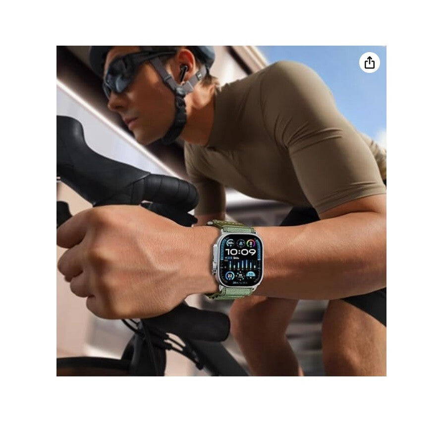 Zsuoop Alpine Loop Nylon Bands Compatible w Apple Watch Ultra 49 45 44 42 GHoo