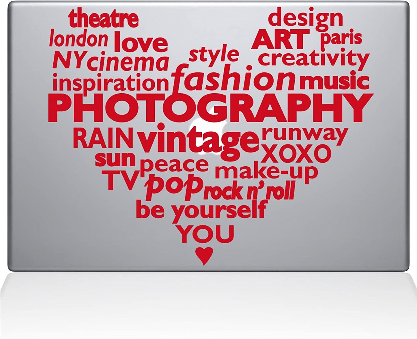 1040-MAC-12M-W Decal Guru Contemporary Culture Heart Vinyl Sticker 12