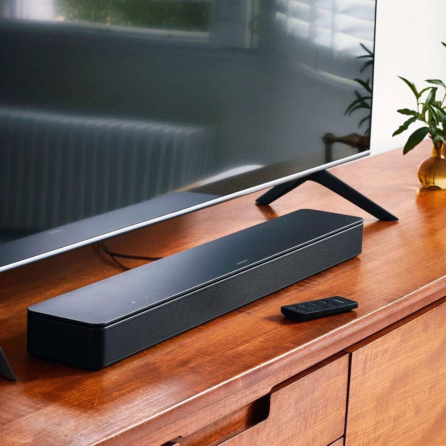 Bose Smart Soundbar 300, Bluetooth Wireless for TV w/ Built-in Microphone, Alexa