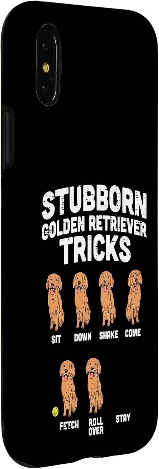 iPhone XXS Stubborn Golden Retriever Tricks Funny Dog Lover Owner Gift