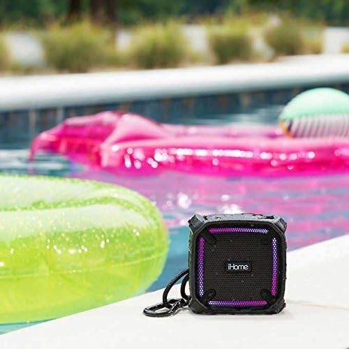 iHome iBT500 Bluetooth Speaker – Color Changing Lights, Wireless Audio
