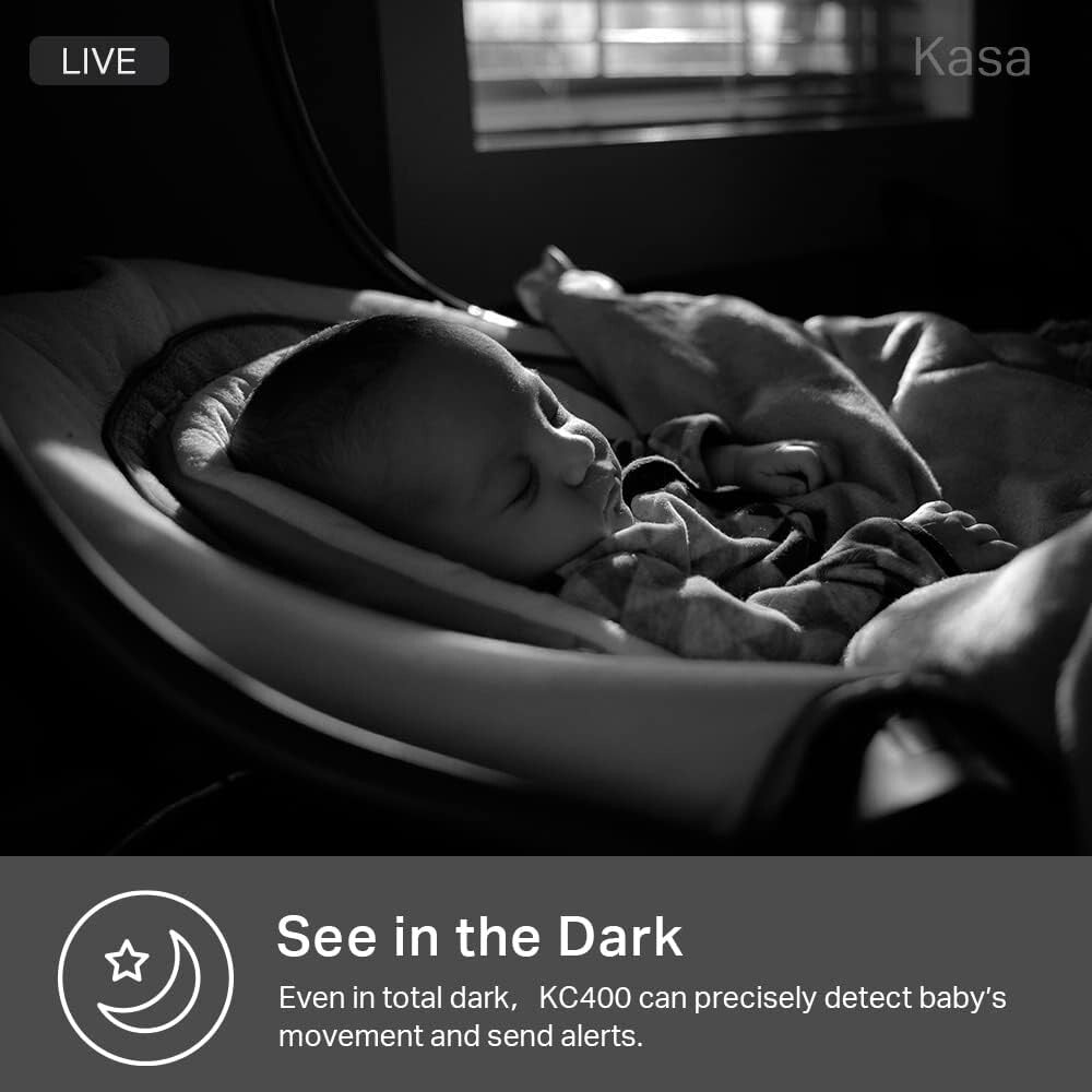 QHD Kasa Smart 2K Indoor Camera PersonBaby CryingMotion Detection 2way audio