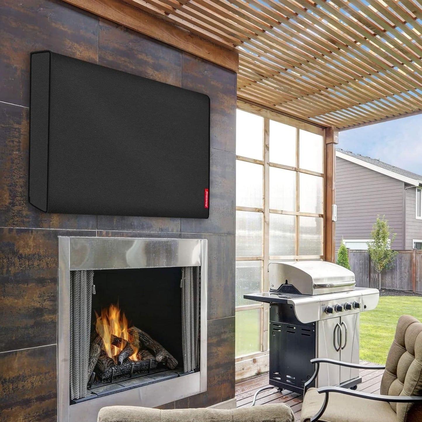 Porch Shield Outdoor TV Cover 34–39" Weatherproof Protector – Black