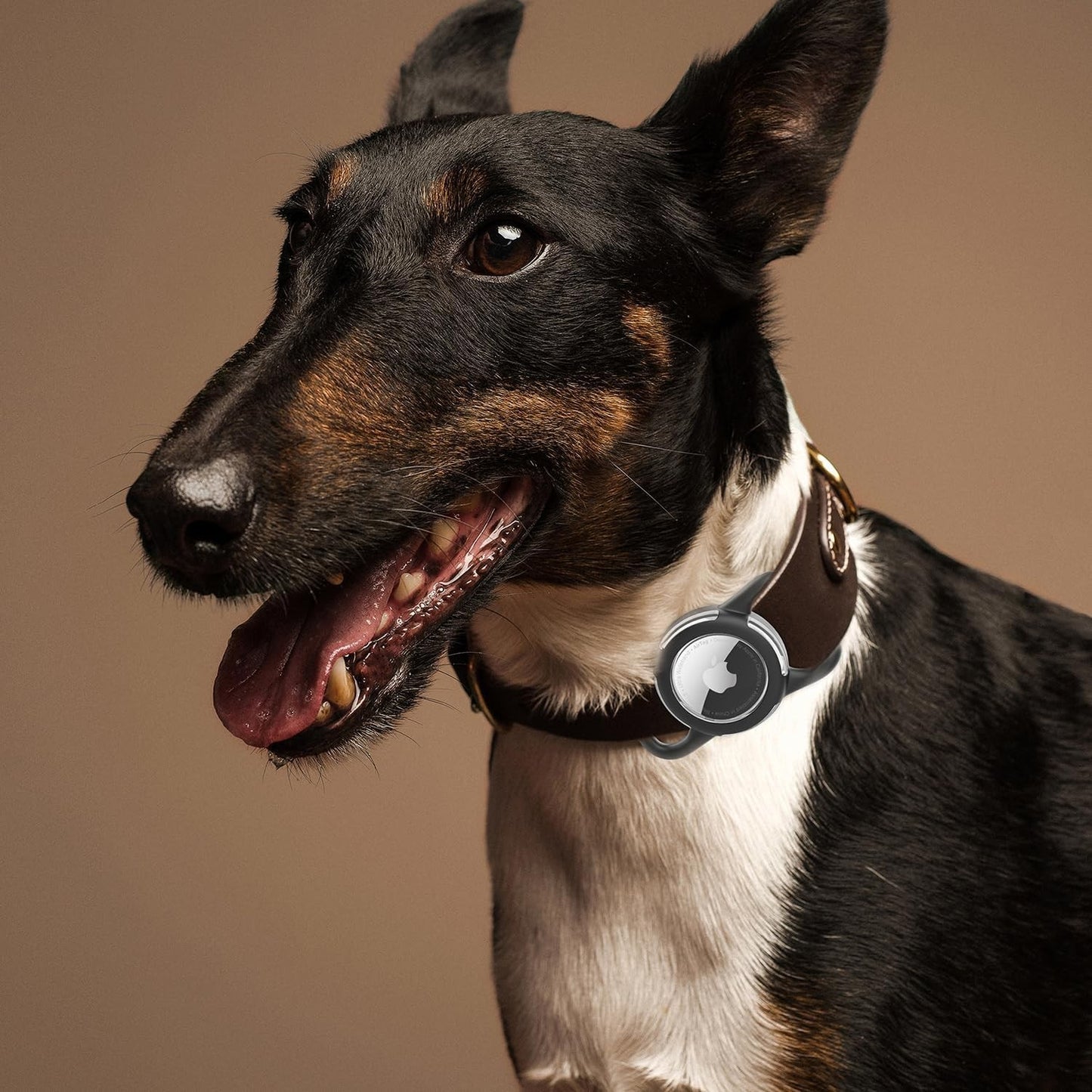Waterproof Airtag Holder for Dog & Cat Collar, Soft Durable Case Large White