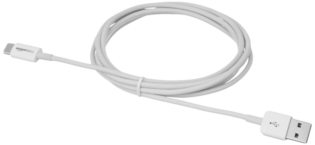 Amazon Basics USB-C to USB-A 2.0 Fast Charger Cable, 480Mbps Speed, USB-IF Certified, for Apple iPhone 16/15, iPad, Samsung Galaxy, Tablets, Laptops,