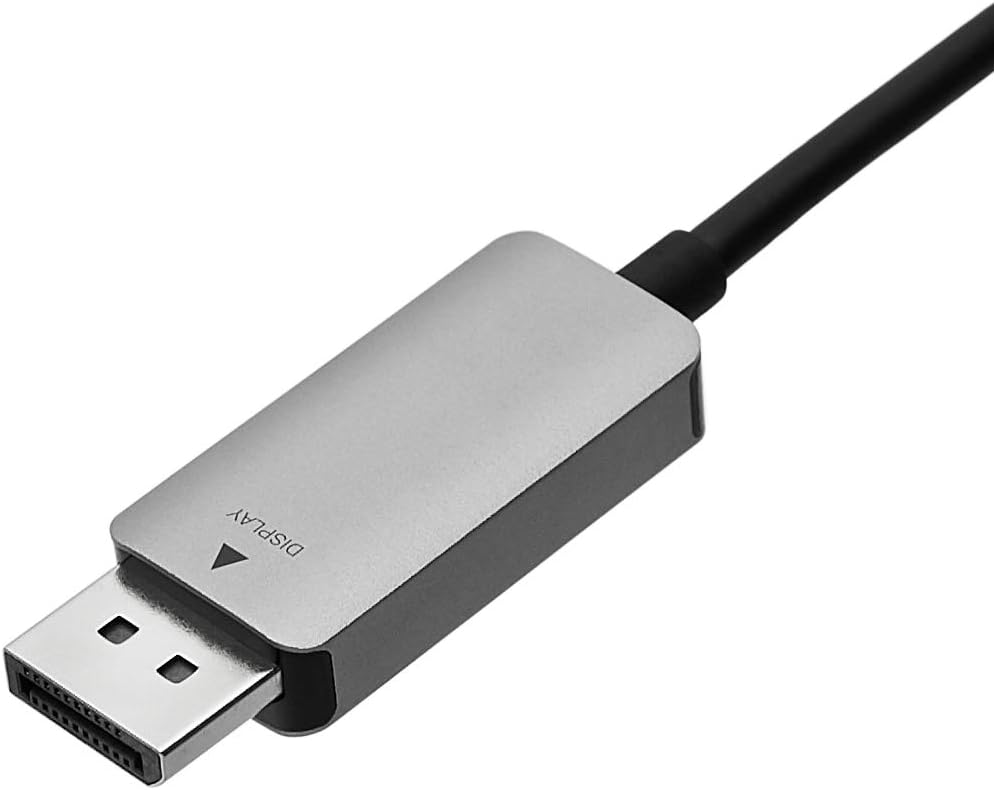 Amazon Basics Aluminum Uni-Directional USB-C (Source) to DisplayPort Cable (Display) - 6-Foot