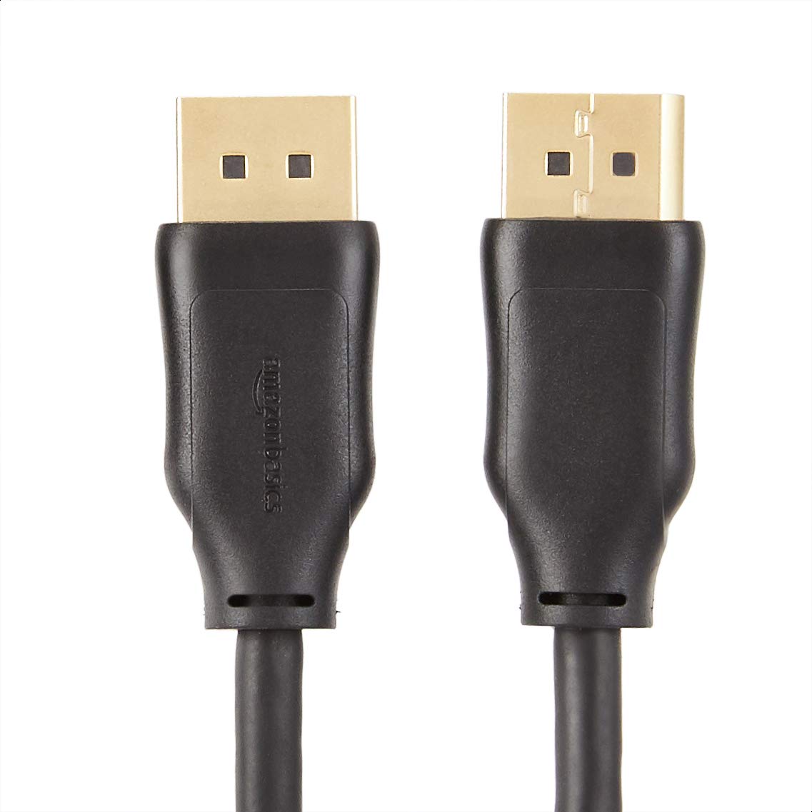 Amazon Basics DisplayPort 1.2 Cable, 21.6Gbps High-Speed, 4K@60Hz, 2K@165Hz, Gold-Plated, 6 Foot, Black