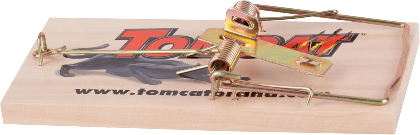 Tomcat Wooden Rat Traps 8-Pack Reusable Effective Snap Trap Indoor Home